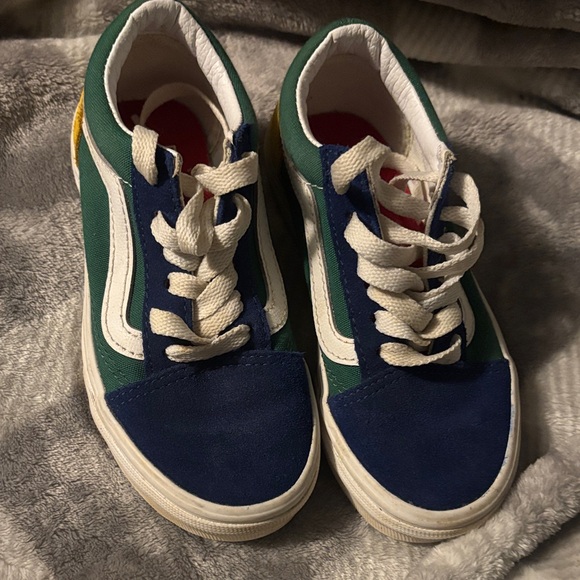 Vans Kids Sneakers in Blue, Green, and Red - Picture 2 of 4